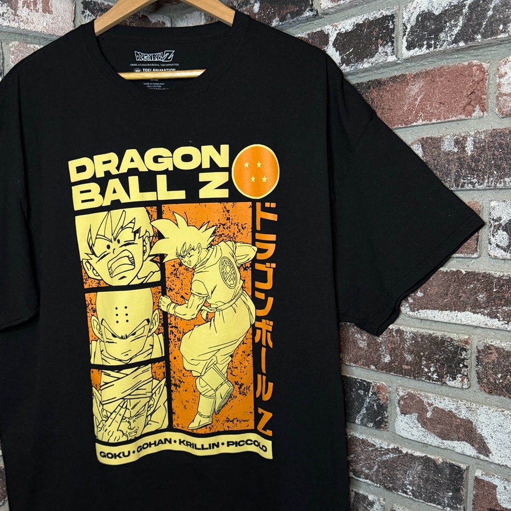 Dragon Ball Z “Goku•Gohan•Krillin•Piccolo Black Graphic T-Shirt